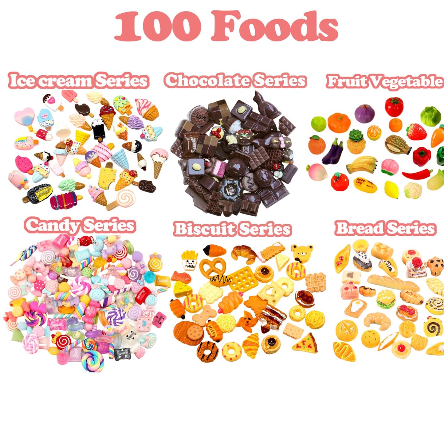 150pcs Miniature Stuff Mini Food Toys Dollhouse Accessories Doll House Kitchen Furniture Tiny Micro Cooking Miniatures Hamburger Cake Dessert Donut
