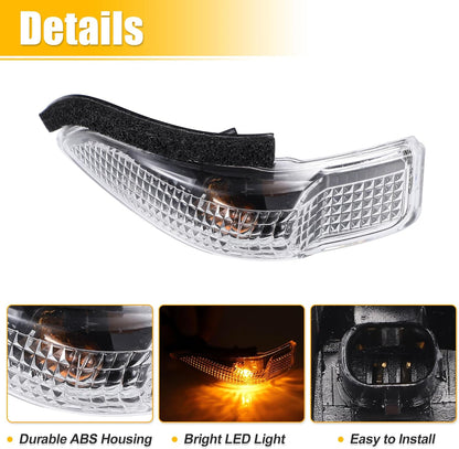 uxcell Left Side Rear View Mirror Turn Signal Amber Light Indicator for Toyota Avalon 2013-2018, Corolla 2014-2019