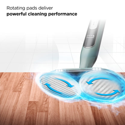 Shark Steam & Scrub Steam Mop, All-in-One Scrubbing and Sanitizing Hard Floor Cleaner, LED Headlights, 4 Dirt Grip Soft Scrub Pads Included, XL Water Tank, Swivel Steering, Hawaiian Grey, S8001