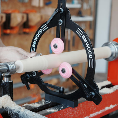 BMWOOD Woodturning Steady Rest MC-FS7 for 12inch,14inch and 16inch Swing Size Lathe for Spindle Woodturning.