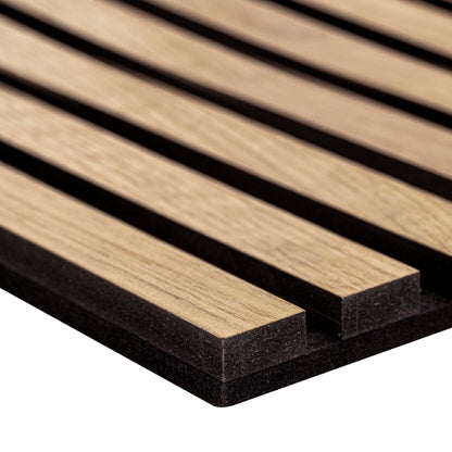 MSI 4-Pack Acoustic Wood Slat Wall Panels for Interior Decor, 3D Fluted Sound Absorbing Wood Paneling for Accent Wall Ceiling Kitchen Living Room Bedroom, Eco-Friendly MDF - 9.5 in. x 94.5 in. Natural
