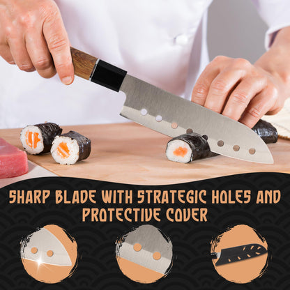 30 Pcs Sushi Making Kit – Sushi Bazooka Maker Kit with Nori Sheets for Sushi, Bamboo Rolling Mat, Easy DIY Roller Set for Beginners at Home, USDA Organic