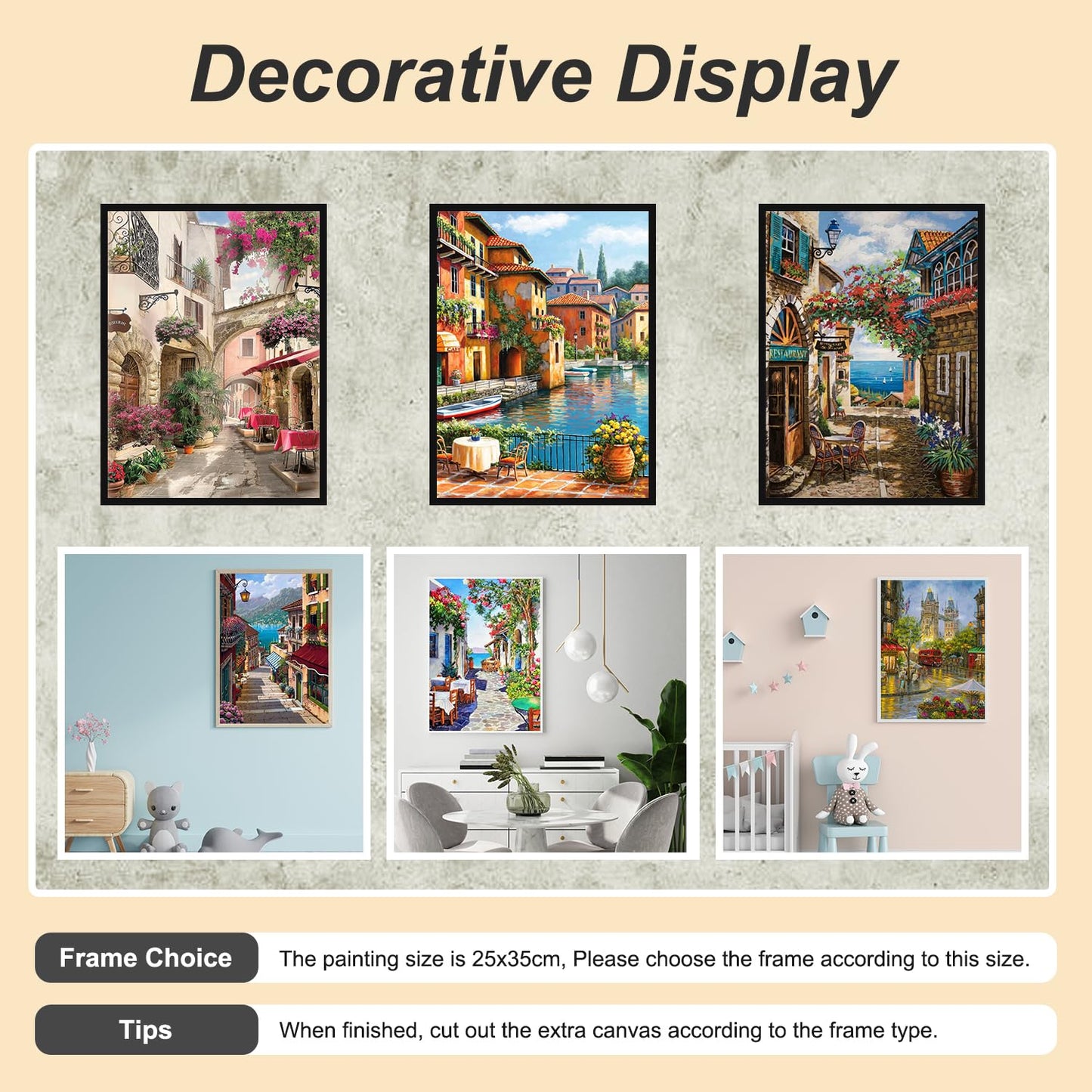 Stalente Diamond Painting Kits for Adults, 10 Pack 5D Diamond Art Kits for Beginners Round Full Drill Diamond Painting for Home Wall Decoration Gift 12×16inch, Street Landscape