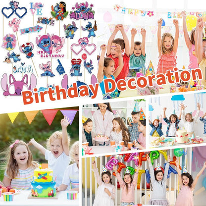 22 Pcs Party Decorations, Cute Photo Booth Props, Cartoon Party Supplies for Girls and Boys, Birthday Party Celebration Decoration Photography Props
