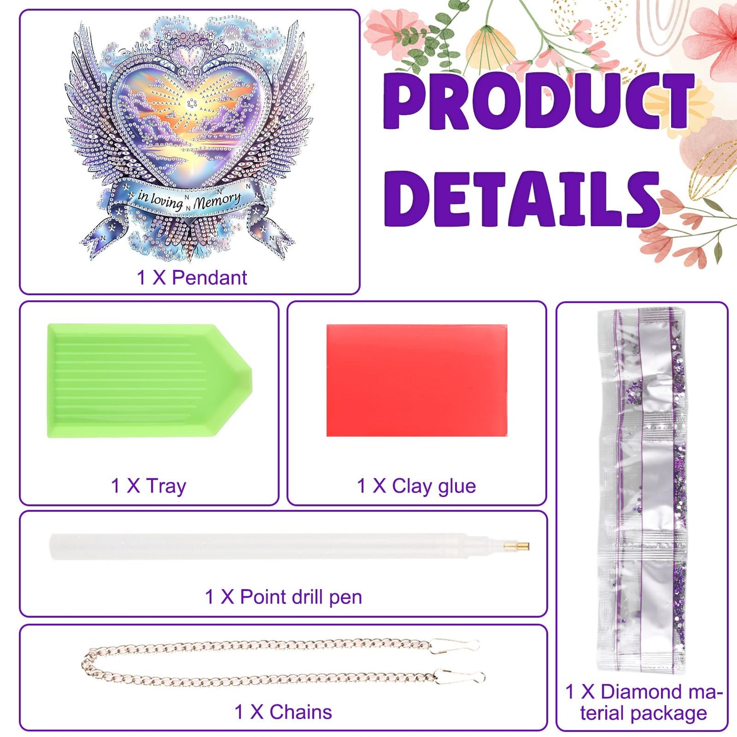 DOMROM Diamond Art Hanging Kits for Adults, Heart Special Shaped Diamond Painting, Gem Art Suncatchers Ornament, Rhinestone Decor for Home Garden Window Wall Decor