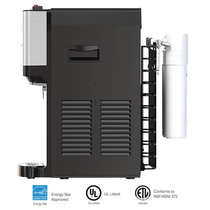 Brio Countertop Self Cleaning Bottleless Water Cooler Dispenser with Filtration - Hot Cold and Room Temperature Water. Free Extra Replacement Filters Included - UL/Energy Star Approved