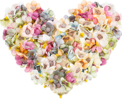 Juexica Mini Flowers for Crafts, Small Silk Artificial Daisy Flower Heads Bulk for Wedding Hair Cap Home Decor, 150