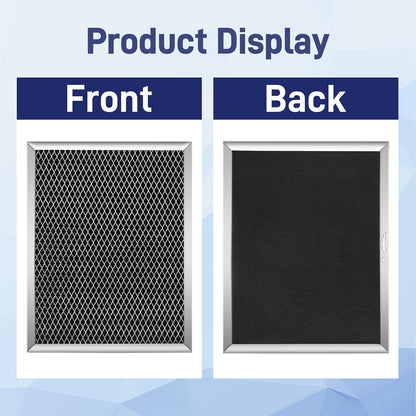 97007696 Range Hood Filter for Bro.an Range Hoods - Aluminum Mesh & Activated Carbon Cotton, 2 Pack, 8-3/4 x 10-1/2 x