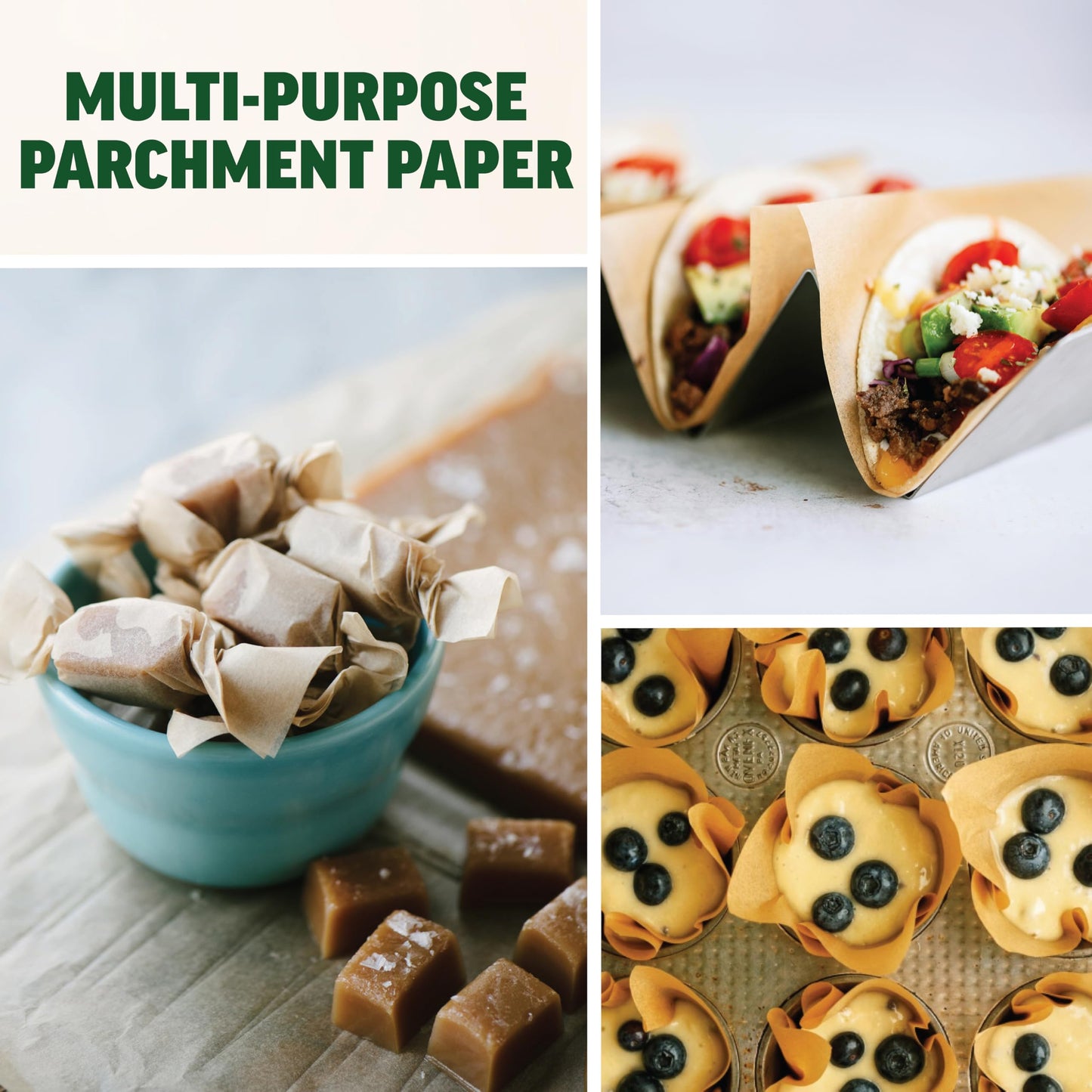 Zenlogy 5x5 Small Parchment Squares (500 sheets) - Unbleached, Non-stick, Pre-cut Parchment Paper- Ideal for Candy Wrappers, Liner Paper, Freezing and Storing, Separating, and Diamond Painting