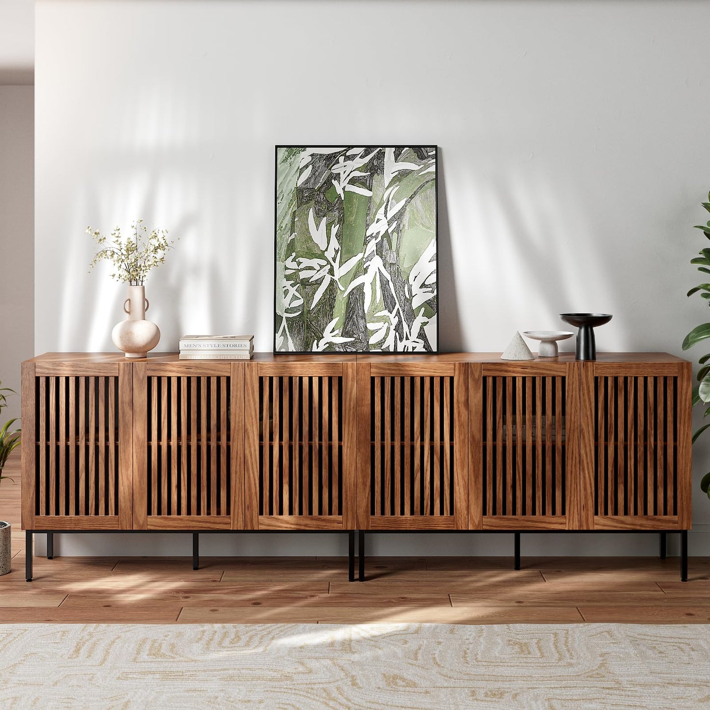 BVIUNTWO Set of 2,3 Door Accent Storage Cabinet with Doors and Adjustable Shelf,Freestanding Buffet Cabinet,Modern Sideboard Buffet Cabinet for Living Room,Dining Room,Kitchen,Hallway