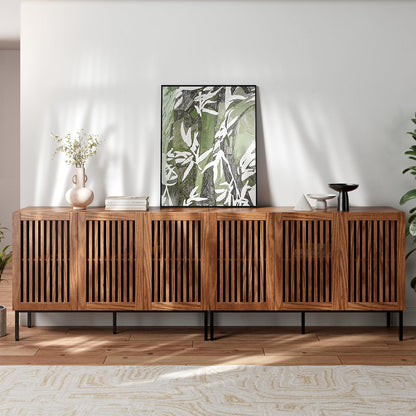 BVIUNTWO Set of 2,3 Door Accent Storage Cabinet with Doors and Adjustable Shelf,Freestanding Buffet Cabinet,Modern Sideboard Buffet Cabinet for Living Room,Dining Room,Kitchen,Hallway