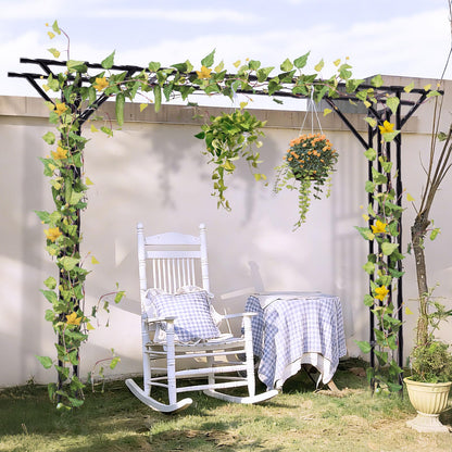 Supersize Flattop Garden Arch - 141" L x 106" H Garden Arch Trellis for Climbing Plants Outdoor (Leg spacing 106")