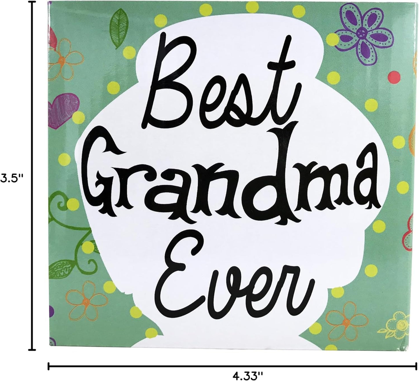 KINREX Best Grandma Ever Mug, Turquoise, 12 oz. Coffee Cup for Women, Mothers Day, Christmas, Birthday Gift