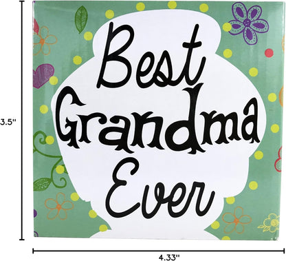 KINREX Best Grandma Ever Mug, Turquoise, 12 oz. Coffee Cup for Women, Mothers Day, Christmas, Birthday Gift