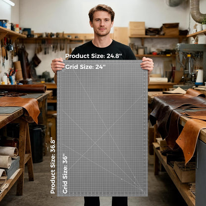 Premium 24" x 36" Large Self Healing Sewing Mat, 5-Ply Rotary Cutting Mat for Quilting, Double-Sided Cutting Board for Crafts Cutting Fabric Leather Modeling Projects, Anthracite Gray A1