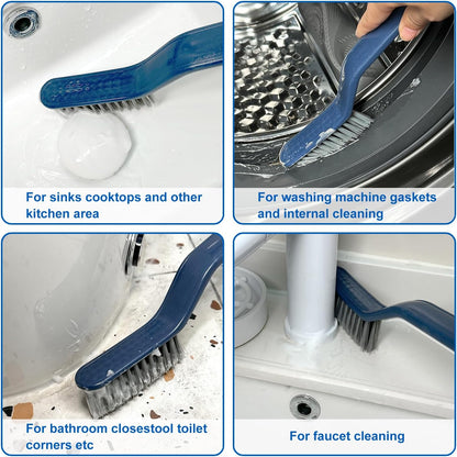 Cleaning Brush, QAGOBDI Hard Bristle Crevice Cleaning Brush for Household, Bathroom Cleaning Tools (2 PCS)