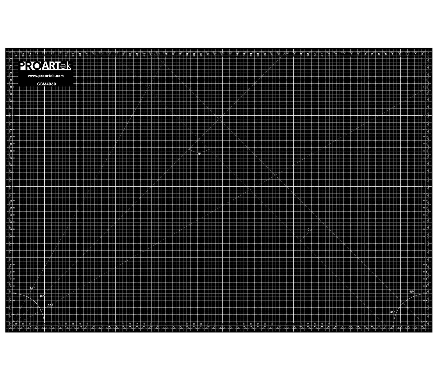 Proartek PK00012 Model GBM4060 Series 40" x 60" Professional Cutting Mat; Double-Sided Green/Black; Self-Healing; For Graphic Arts, Hobbies, Sewing, Scrapbooking, and other Cutting Projects
