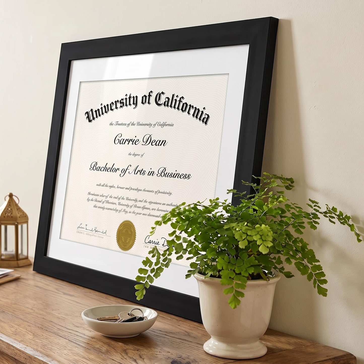 Americanflat 11x14 Diploma Frame with Shatter-Resistant Glass - Use as 8.5x11 Frame with Mat or Display 11x14 Documents Without Mat - Certificate Frames with Engineered Wood for Wall Display - Black