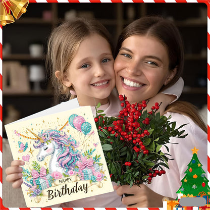 ACSAUMMY Diamond Painting Birthday Cards with Envelopes 6pcs Crown Diamond Art Greeting Cards Kits for Adults 5D Gem Arts Happy Birthday Greeting Cards DIY Arts Crafts For Family Friend Birthday Gifts