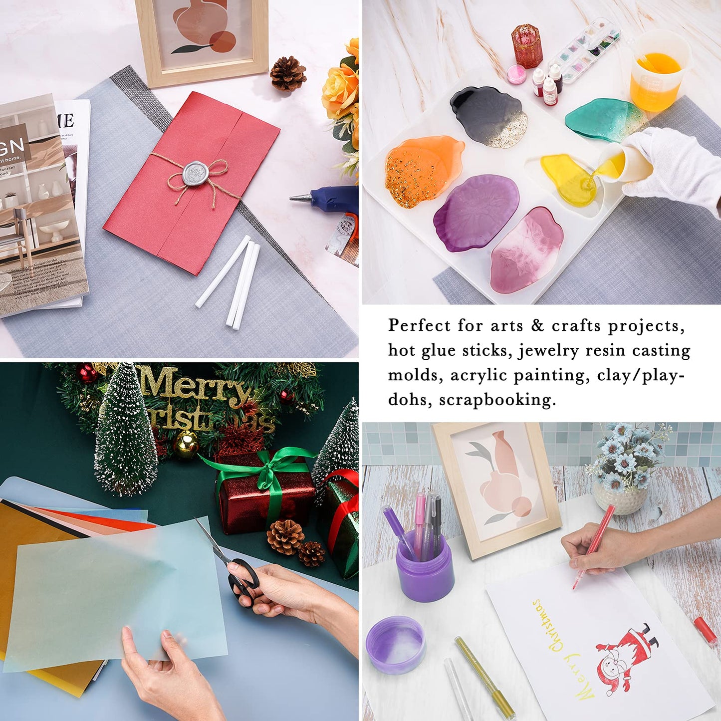 Gartful Oversize Translucent Silicone Mat, Countertop Protector, 27.6 x 19.7 inches Silicone Sheet for Crafts Resin Jewelry Casting Mat Pad Nonstick Table Placemat