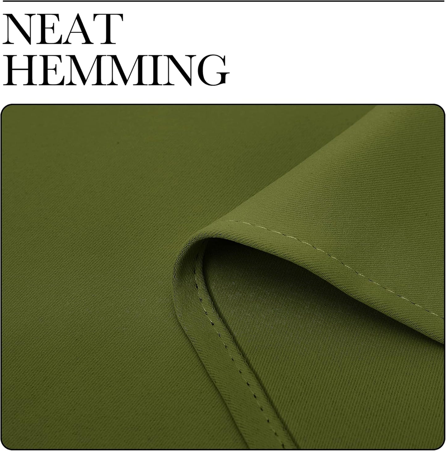 NICETOWN Olive Green Blackout Curtains - Thermal Insulated 120-Inch Long Drapes | 2 Panels, 55" Wide for Living Room