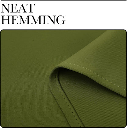 NICETOWN Olive Green Blackout Curtains - Thermal Insulated 120-Inch Long Drapes | 2 Panels, 55" Wide for Living Room