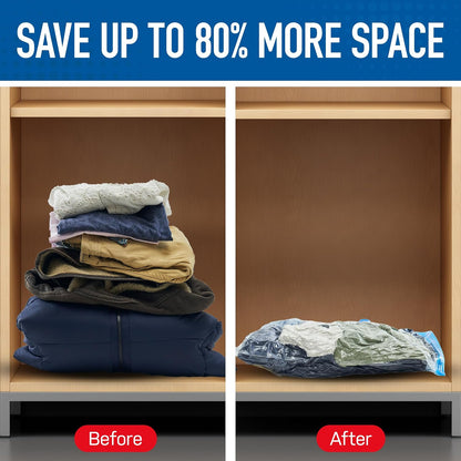Spacesaver Variety 12pk Vacuum Storage Bags - Save 80% Clothes Storage Space, Compression Seal for Closet