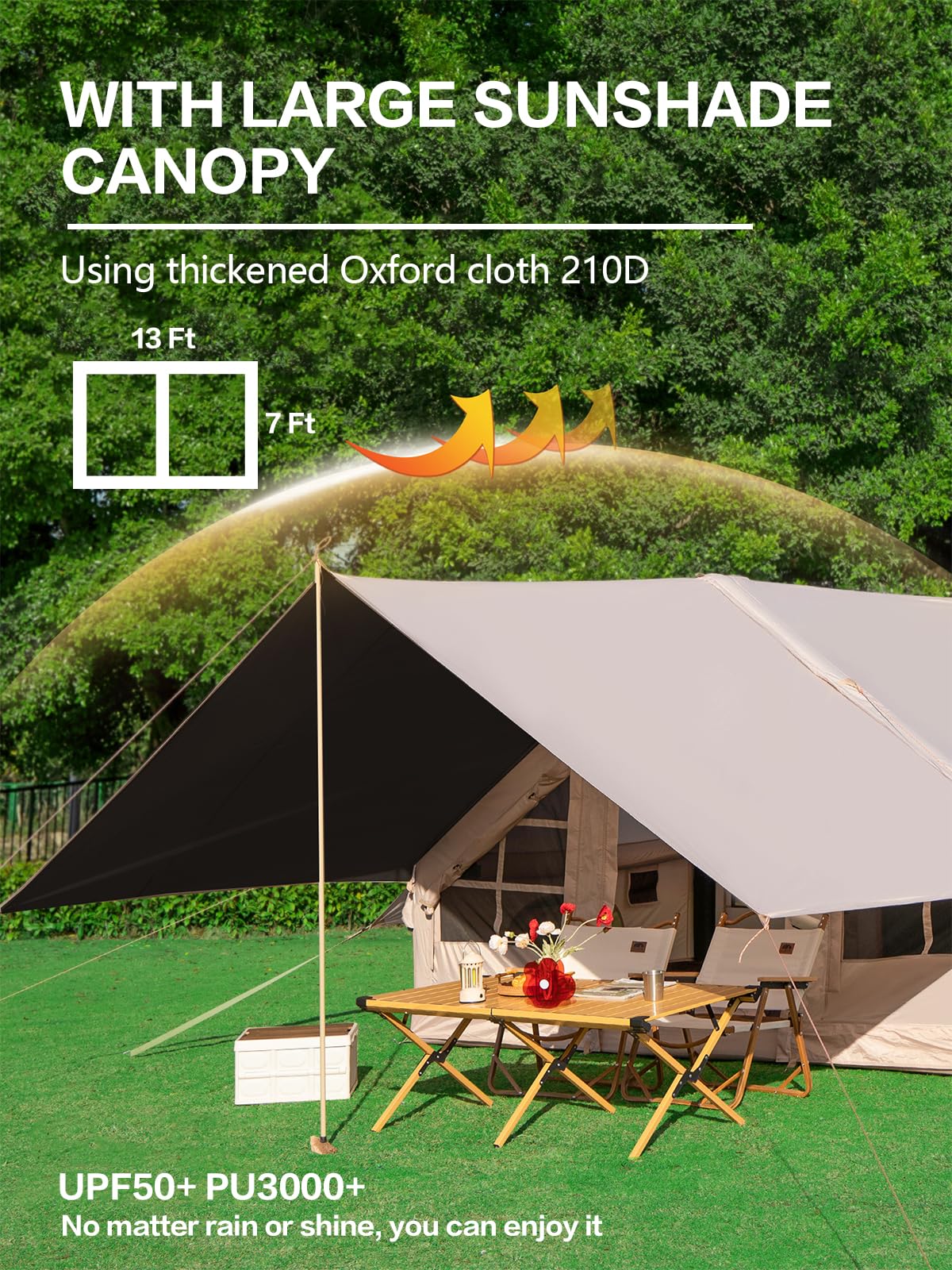 4-6 Person Inflatable Camping Tent, 9.8 * 7.2 FT Glamping Inflatable Tents with LargeTarps,2025 Update Zipper Door Easy Setup Blow Up Tents for Camping