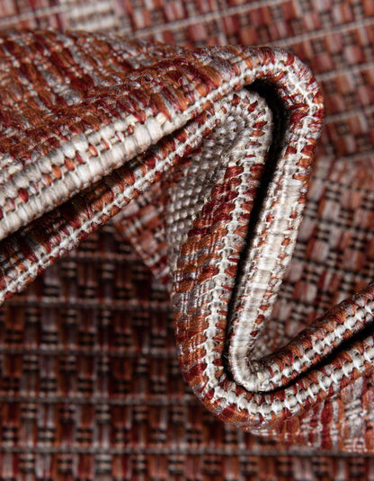 Unique Loom Outdoor Trellis Collection Area Rug - Trellis (Square 13' 0" x 13' 0", Rust Red/ Ivory)