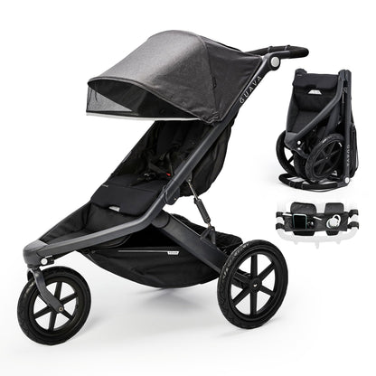 Guava Roam Jogging Stroller with 3D Nesting Fold | Compact-Folding Baby & Toddler Travel Stroller | All-Terrain Running Stroller | Portable Folding Stroller up to 60 lbs