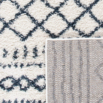 SAFAVIEH Area Rug 10x14 - Arizona Shag Collection - Large - Ivory & Slate, Moroccan Boho Design, Non-Shedding & Easy to Clean, Ideal for Living Room, Bedroom, Dining Space (ASG741M)