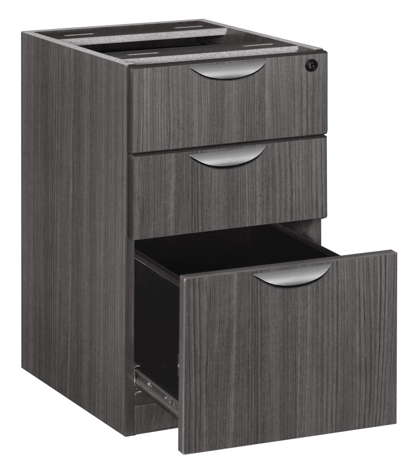 Regency Legacy Desk Pedestal Cabinet with Two File one Box Drawer, Ash Grey