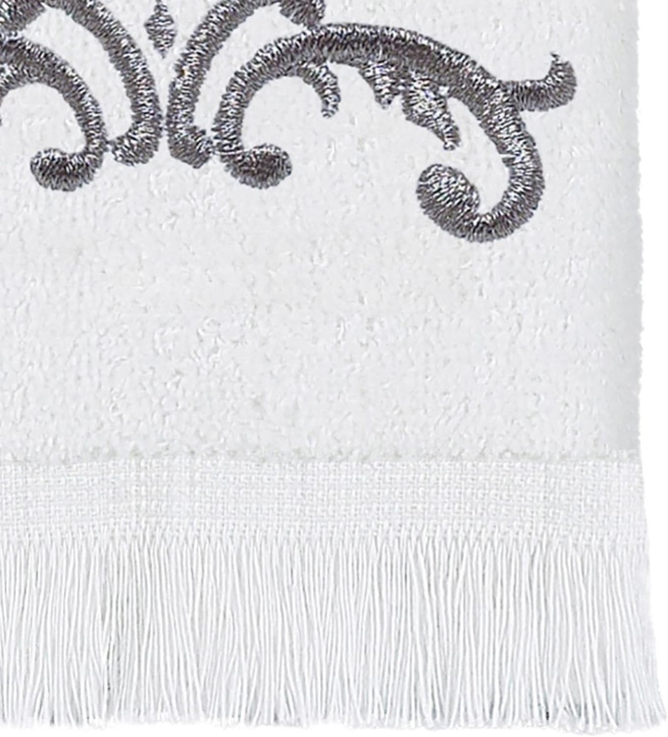 Avanti Linens Fingertip Towel, Soft Cotton, Scroll Design, Monogram Collection, Initial N