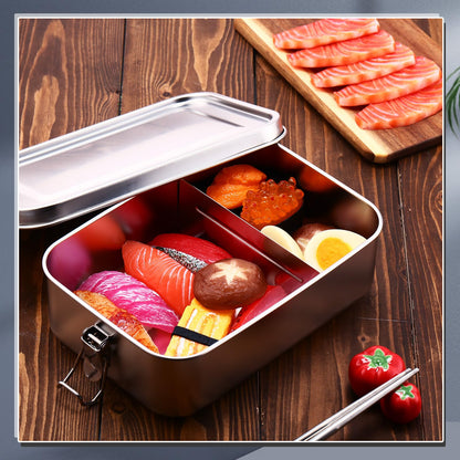 Umigy 4 Pcs Stainless Steel Food Containers 1400ml Metal Bento Lunch Box Stainless Steel Food Storage Containers, Lockable Clips to Leak Proof, Reusable Dishwasher Snack Boxes for Work