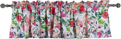 Blossom Watercolor Floral Window Valance by Barefoot Bungalow - 84 W x 19 L inches
