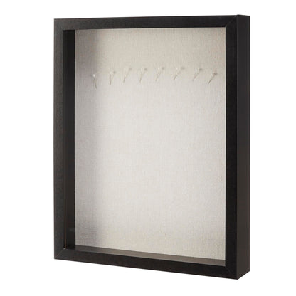 Amazon Basics 11" x 14" Shadow Box Wood Rectangular Frame, Black