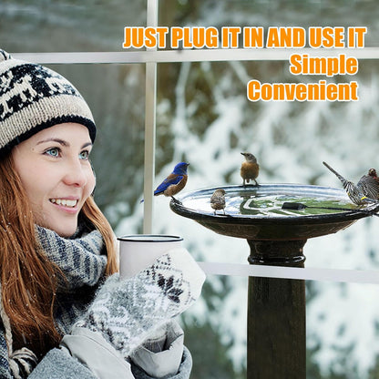 250 Watt Bird Bath Heater, Cast Aluminum Submergible Farm De-Icer Thermostatic Control Chicken Water Heater, Bird Bath