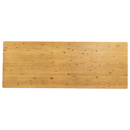 Taylor & Logan Ingles 9' x 40" Rectangular Antique Rustic Light Natural Solid Pine Folding Farm Table
