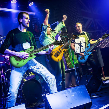 24 Set 80s 90s 12 Pcs Inflatable Guitars for Parties Bulk Blow Rock Star Guitar Rock and Roll Party Decorations Photo