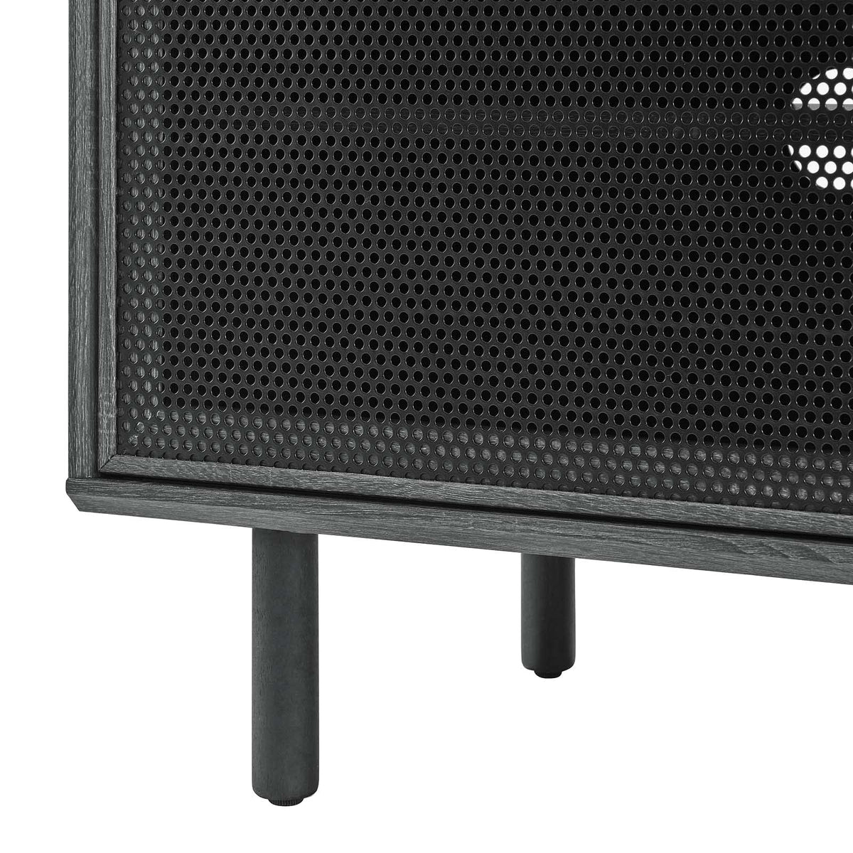 Modway Kurtis TV and Vinyl Record Stand, Charcoal