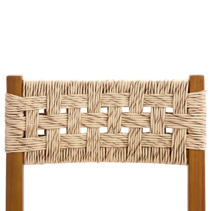 Christopher Knight Home 5 Piece Outdoor Dining Set Acacia Wood Square Table and 4 Light Grey Wicker Chairs Teak Finish Patio Furniture Set for Garden Backyard Balcony Deck