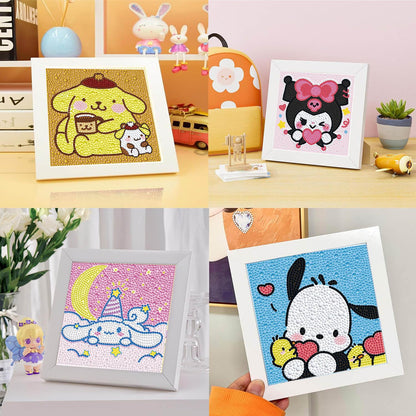 YSUNETER Diamond Painting Kits for Kids Beginner - 4 Pack DIY 5D Full Drill Diamond Art Kits for Children, Cute Animals Round Crystal Rhinestone Gem Art Crafts Home Wall Art Decor 5.9 x 5.9 Inches