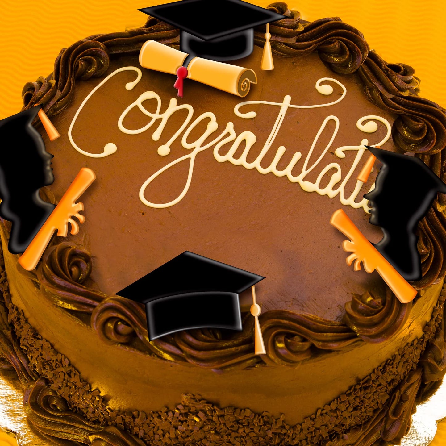 Whaline 4 Pack Graduation Mini Fondant Molds Silicone Cap Diploma mould Congrats Grad Congratulations Candy Chocolate Mould for Party Soap Jelly Cake Cupcake Topper Decoration