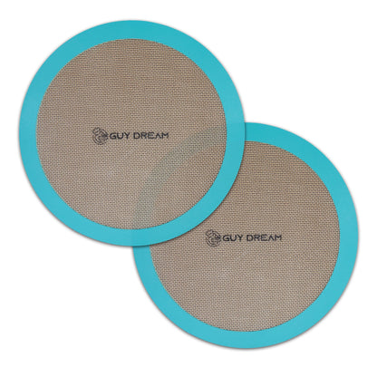 GUYDREMAT 12-Inch Silicone Baking Round Mats Set of 2 - Non-Stick, Heatproof Up to 480°F, Flexible for Large Pizza, Cakes, Pastries, Bread, Stackable Storage, Fits Toaster Ovens