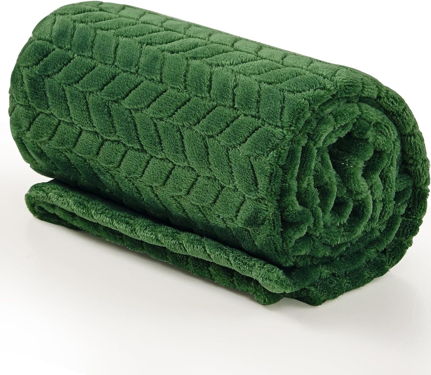 30x40 inches InHand Fleece Baby Blanket, Super Soft Swaddle Blanket, Plush Fuzzy Warm Green Throw Blanket, Newborn