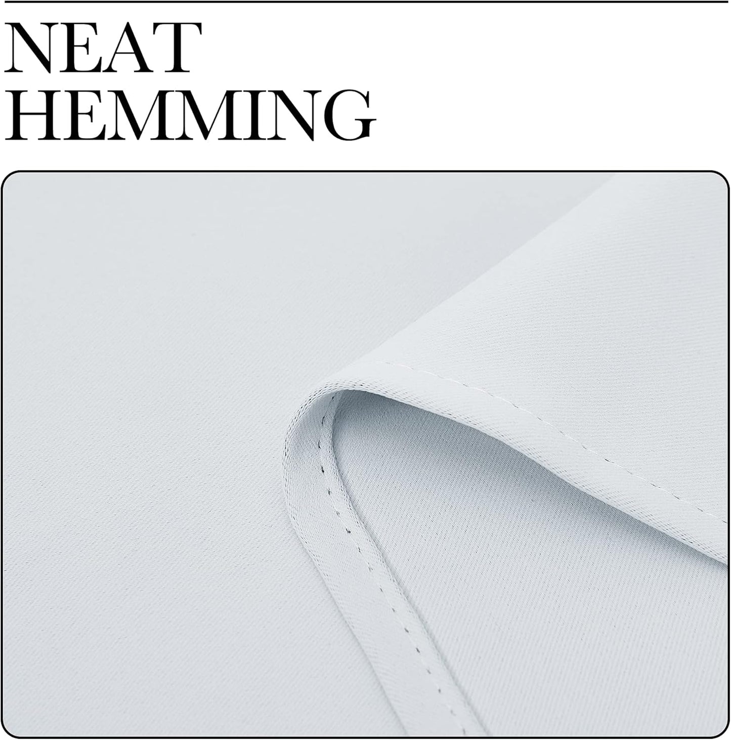 NICETOWN Blackout Curtain Panels - Thermal Insulated Grommet Top Drapes | Greyish White, 34" x 36" (2 Panels)