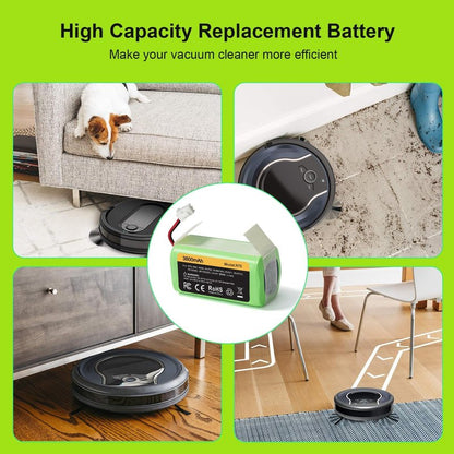 Topwowe Replacement RVBAT850 Battery (3800mAh, 2-Prong Connector) Compatible with Shark Ion R75, R85, RV761, RV850C, RV1000S, RV700_N, RV720_N, UR1000SR