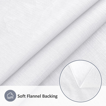Enjoyidea Vinyl Tablecloth with Flannel Backing-6 Pack White 60x102 Inch Outdoor Waterproof Rectangle 6 Foot Plastic Table Cloths Sheets-Wipeable Heavy Duty Oilcloth for Picnic Party Camping Dining