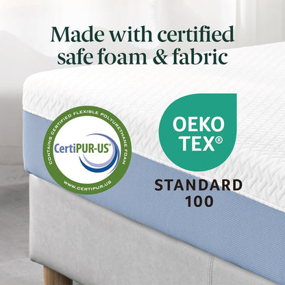 Zinus 8 Inch Queen Memory Foam Mattress - Cooling Comfort, Fiberglass-Free, Medium Feel, Safe Materials