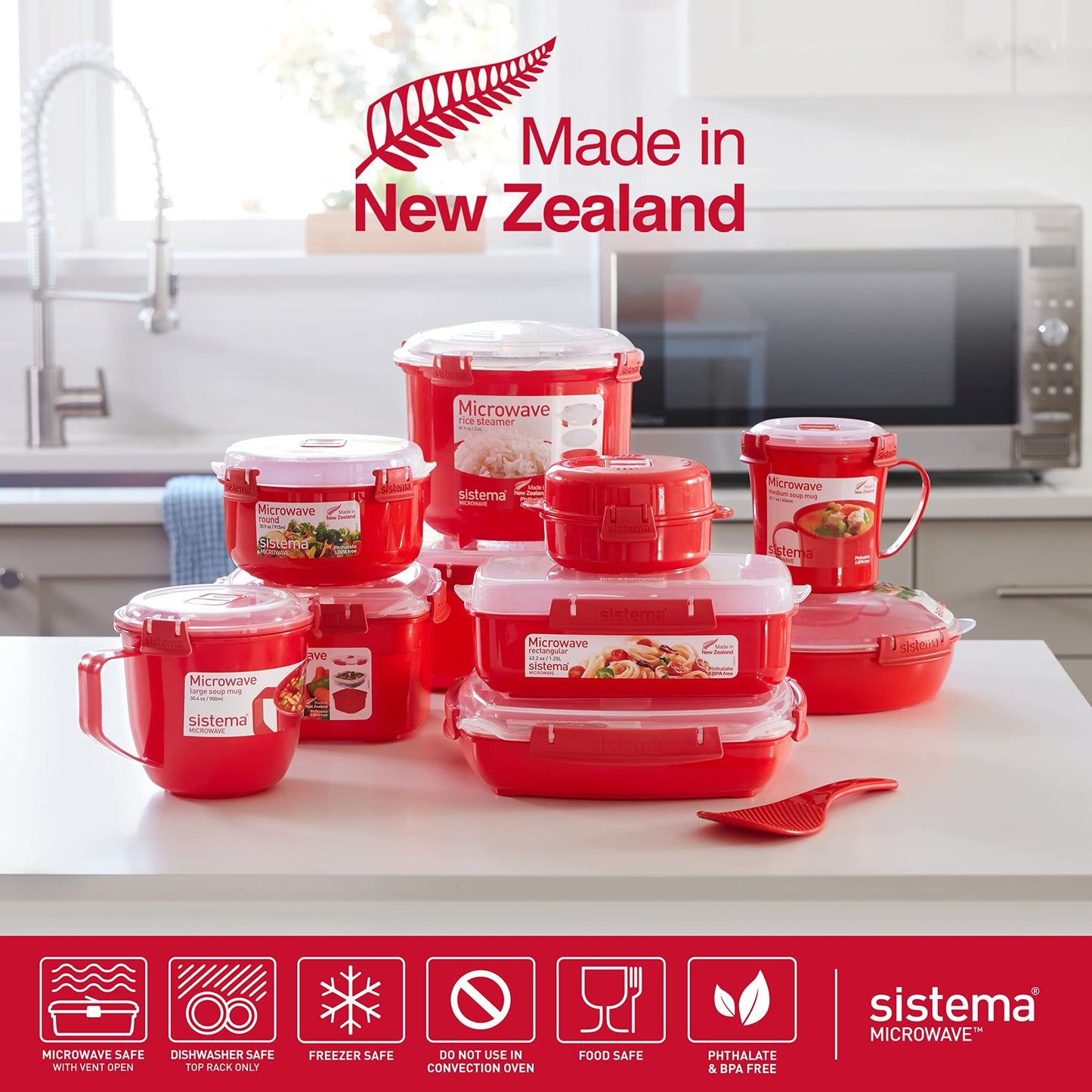 Sistema Easy Eggs Microwave Egg Cooker 270 ml Egg Poacher with Steam Release Vent BPA-Free Red 1 Count